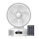 itel Vip itel Lonter Rechargable Fan with Solar Panel + Bluetooth/FM Music Player 12" M002