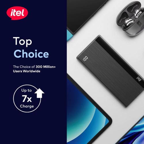 itel vip PowerPulseA1481 PowerBank27000mAh 22.5W Fast Charging Type-C+18W Charger avaliable at Warri& Lagos itel Home shop